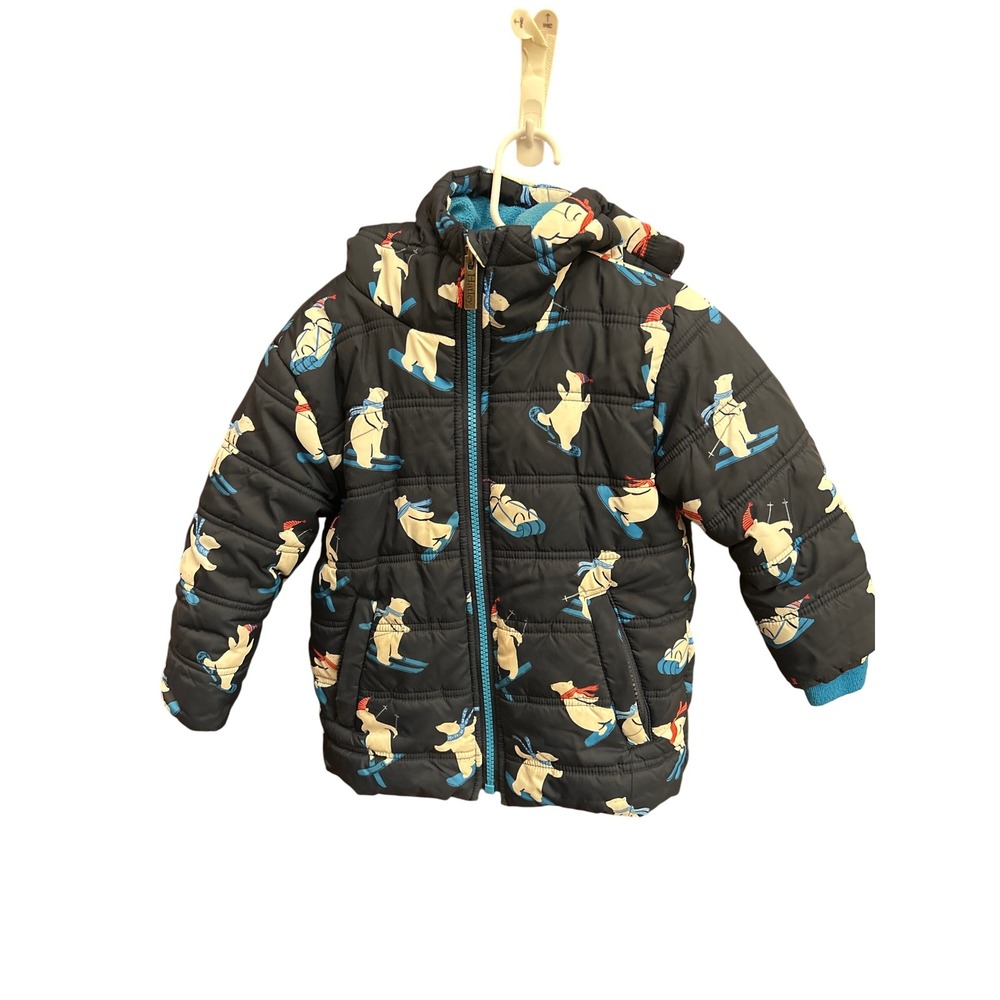 3 Hatley Puffer Jacket Polar Bear Skiing Snowboarding Winter Fleece Lined